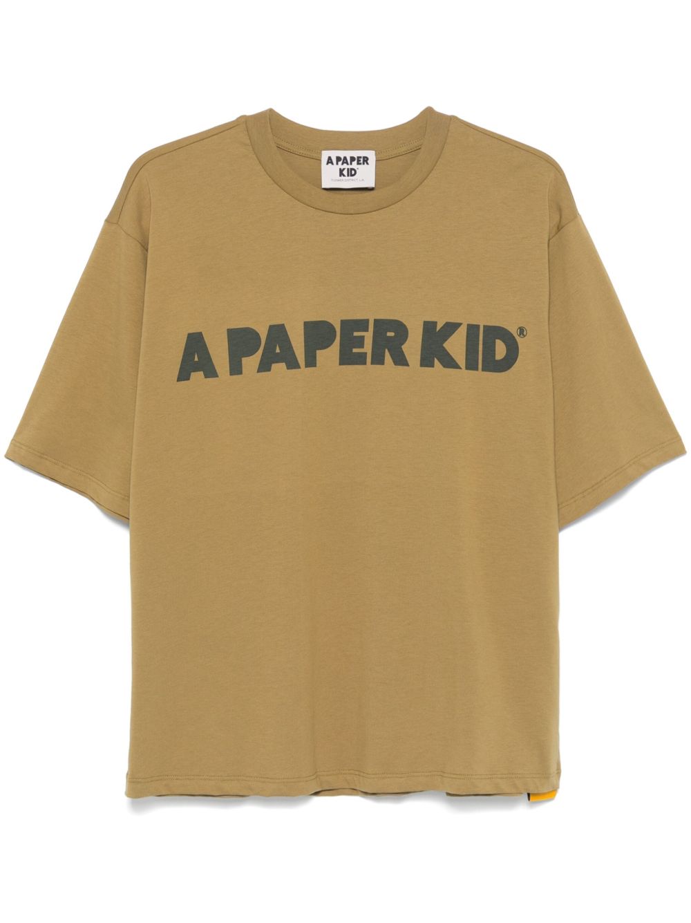 A Paper Kid logo印花T恤 - 绿色