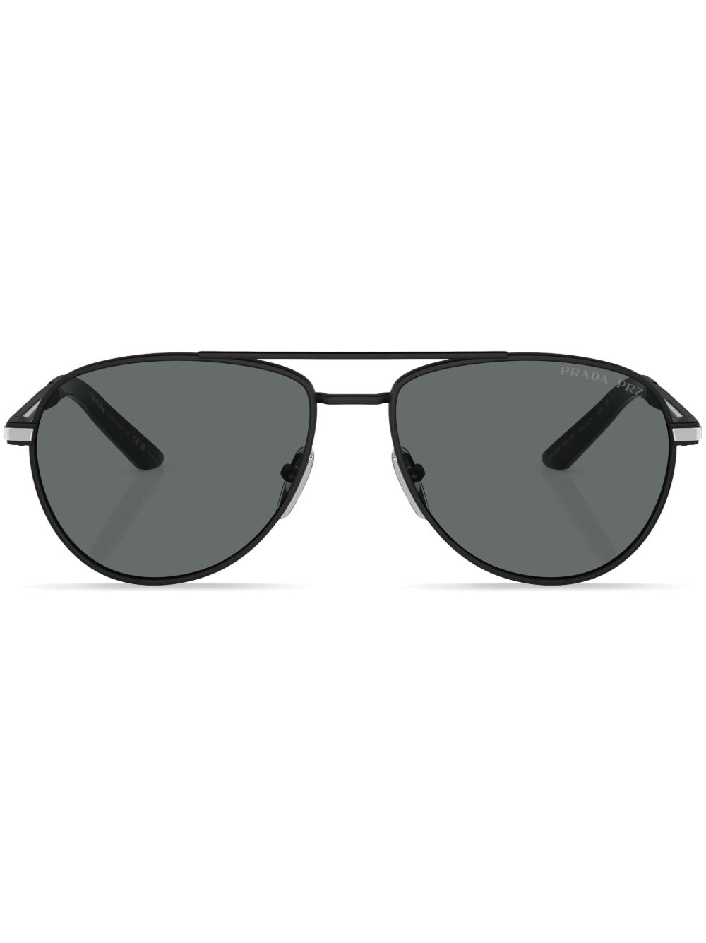 Prada Eyewear 飞行员太阳眼镜 - 黑色