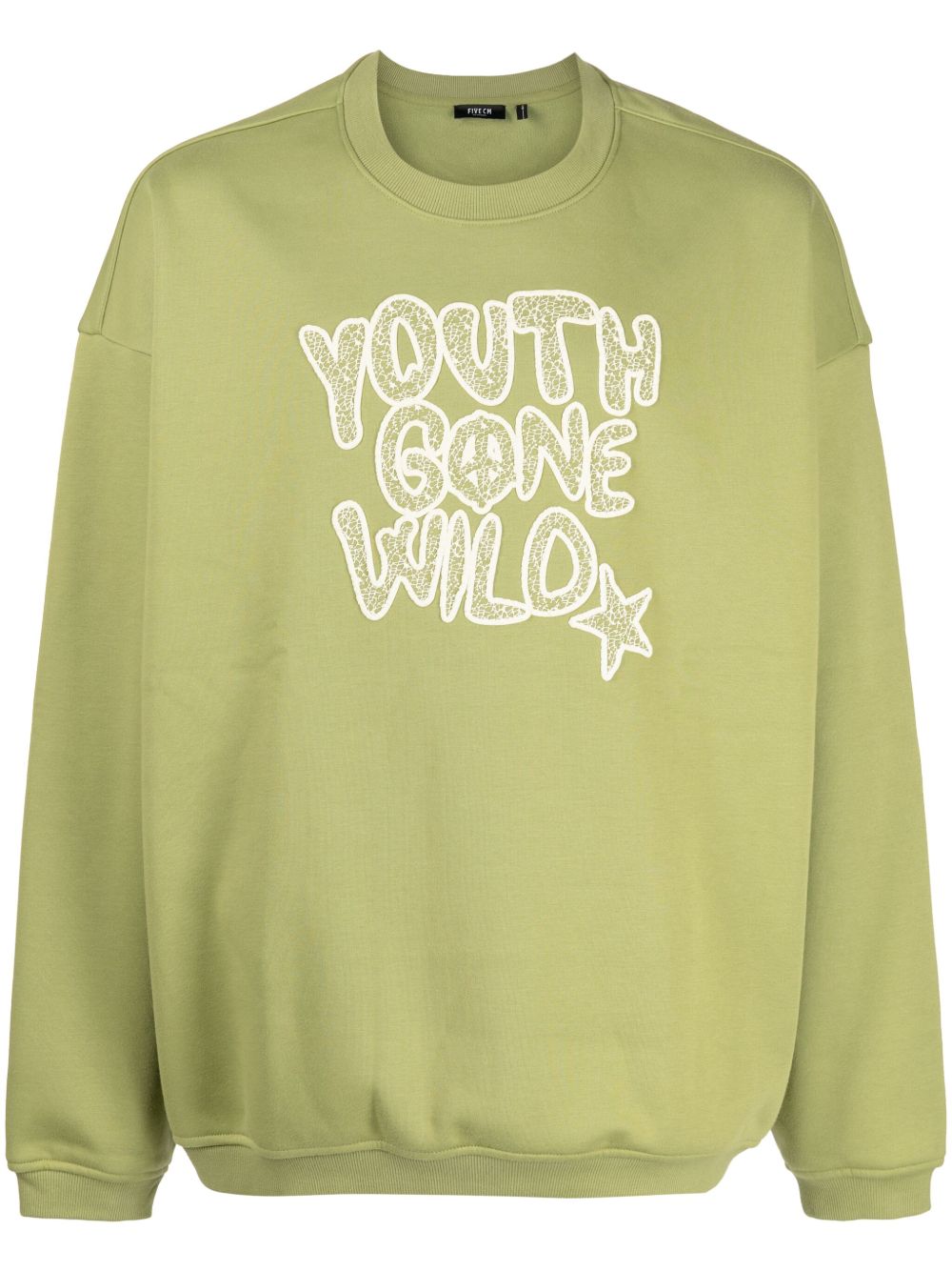 FIVE CM Youth Gone Wild 刺绣卫衣 - 绿色