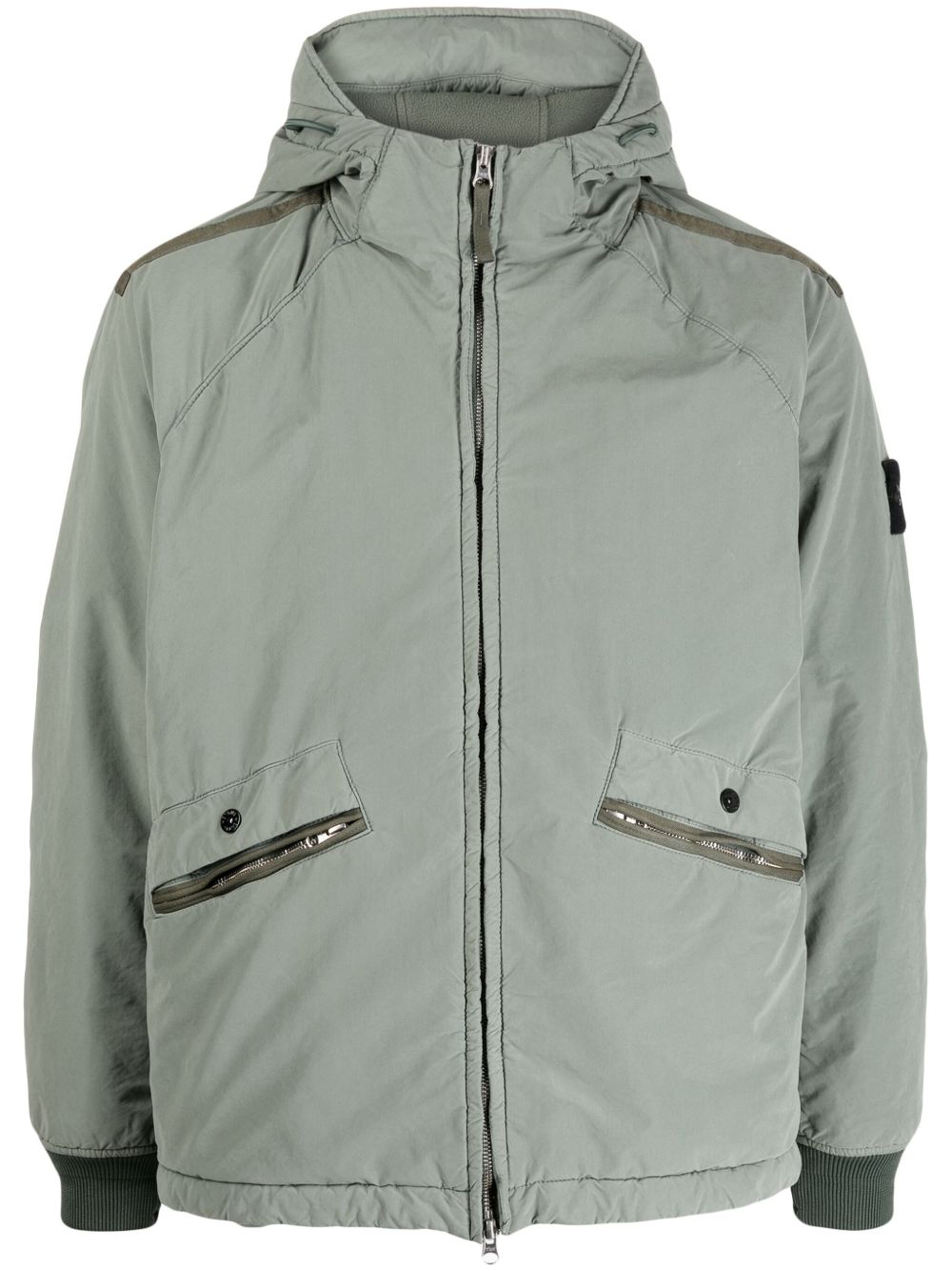 Stone Island 罗盘徽章连帽夹克 - 绿色