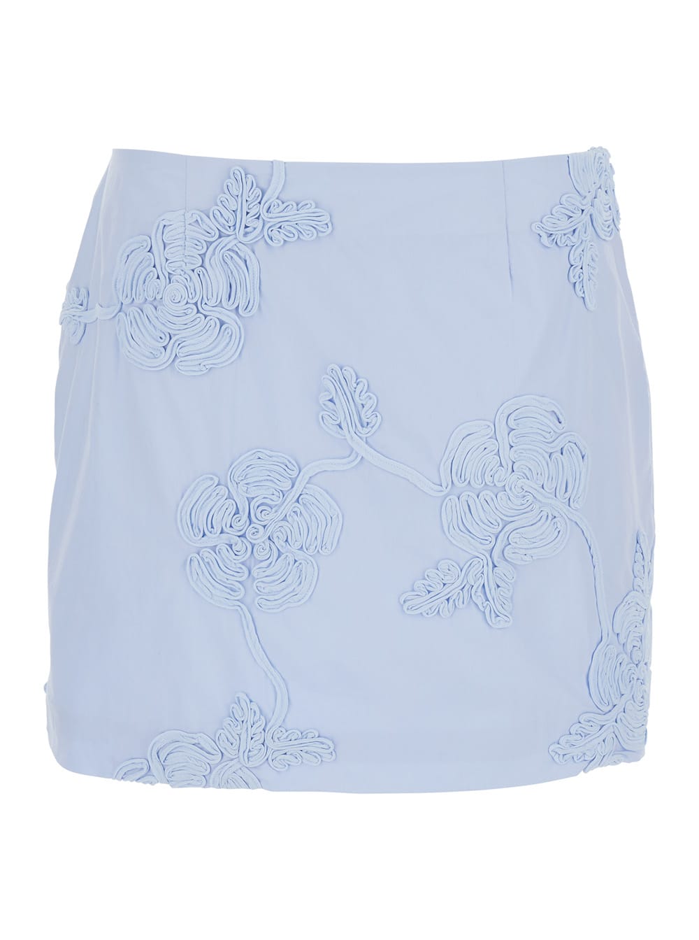 Rotate by Birger Christensen Mini Skirt With Low Waist And All-over Floral Motif
