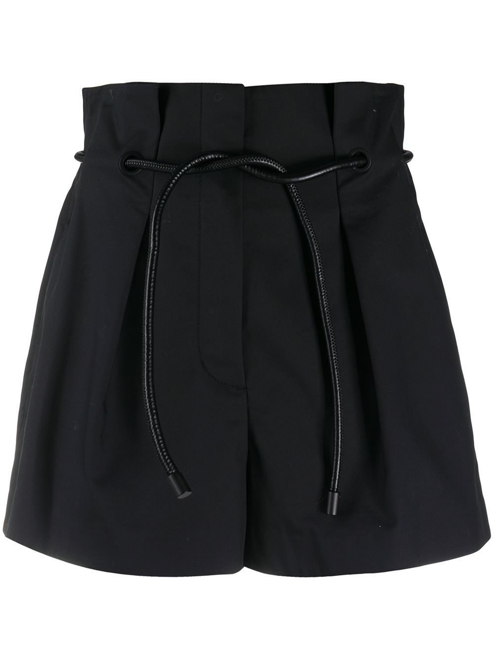 3.1 Phillip Lim 纸袋形裤腰迷你短裤 - 黑色