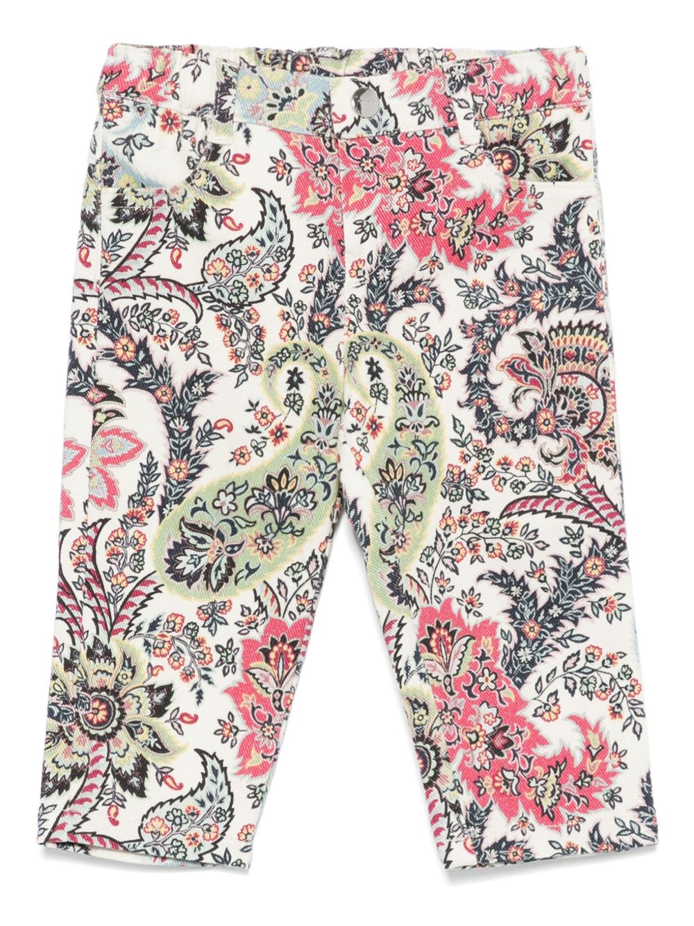 ETRO KIDS 花卉印花长裤 - 粉色