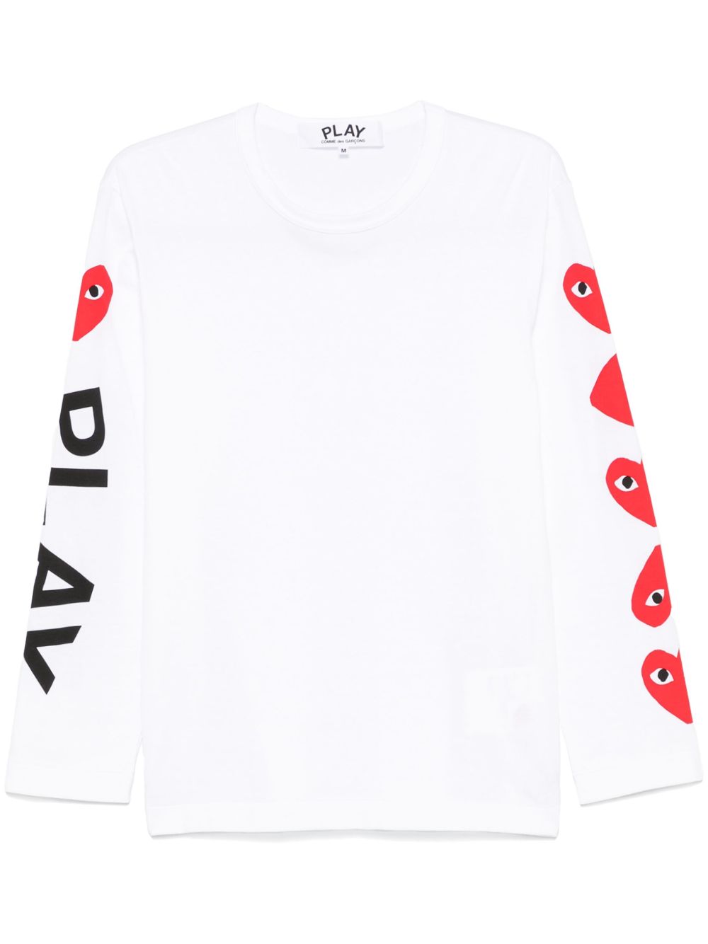 Comme Des Garçons Play 爱心印花棉T恤 - 白色