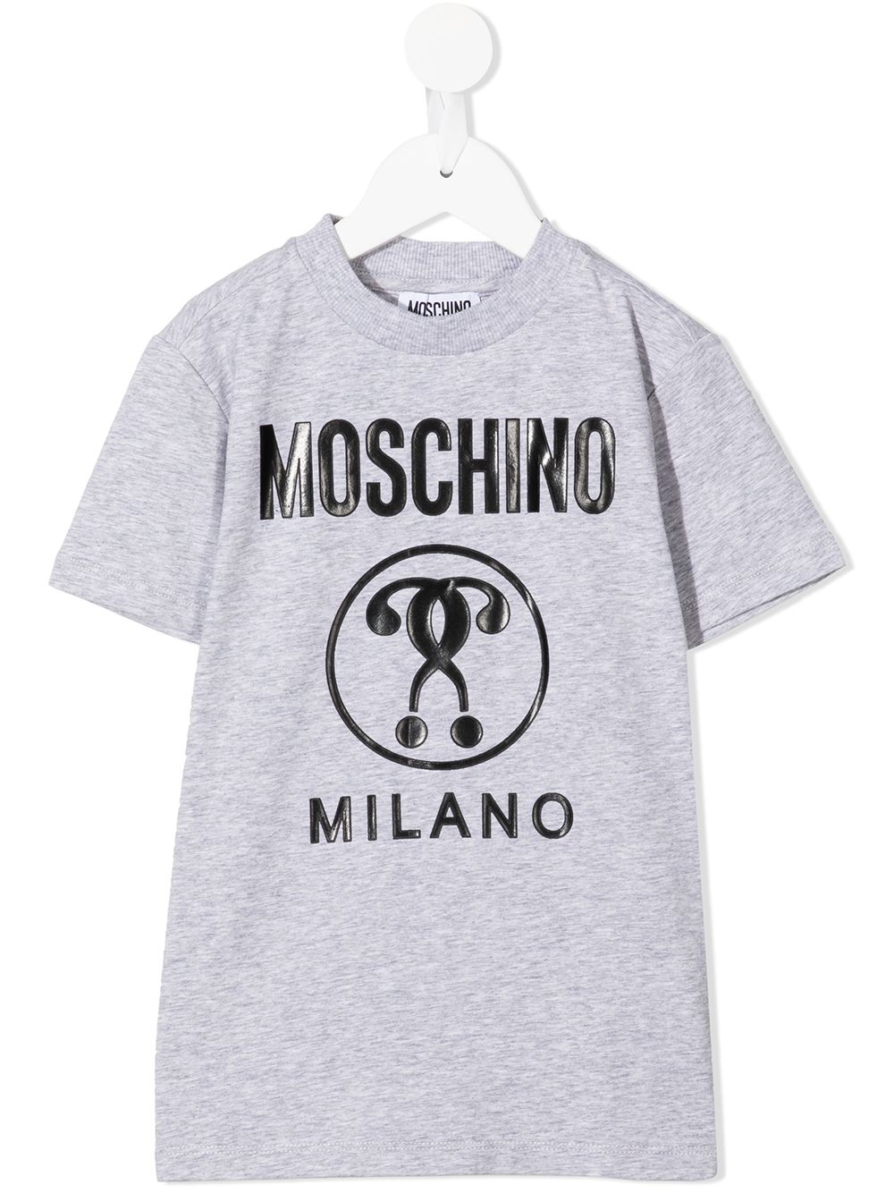 Moschino Kids 莫斯奇诺 双问号印花T恤 - 灰色