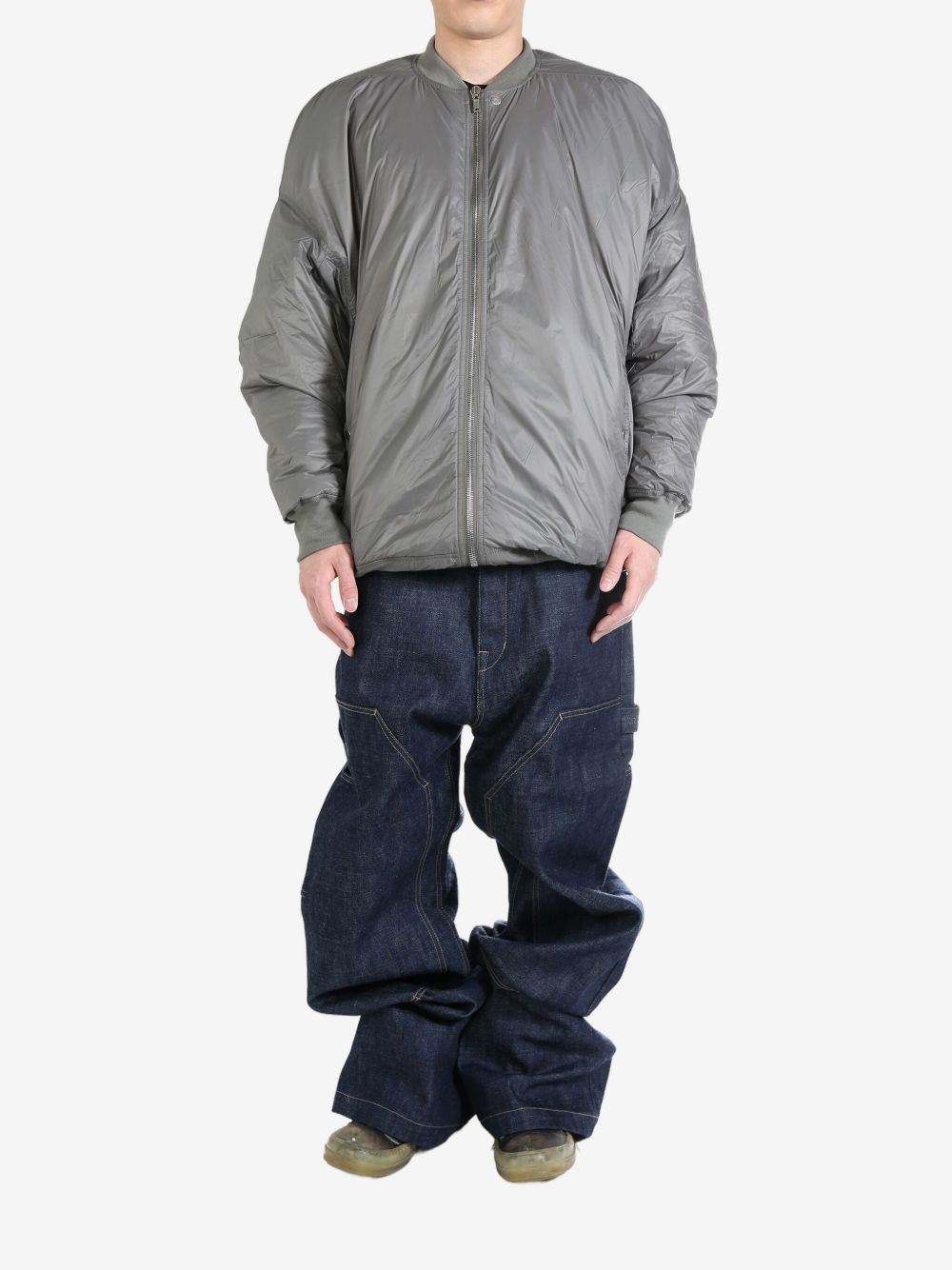 Rick Owens DRKSHDW padded bomber jacket - 灰色