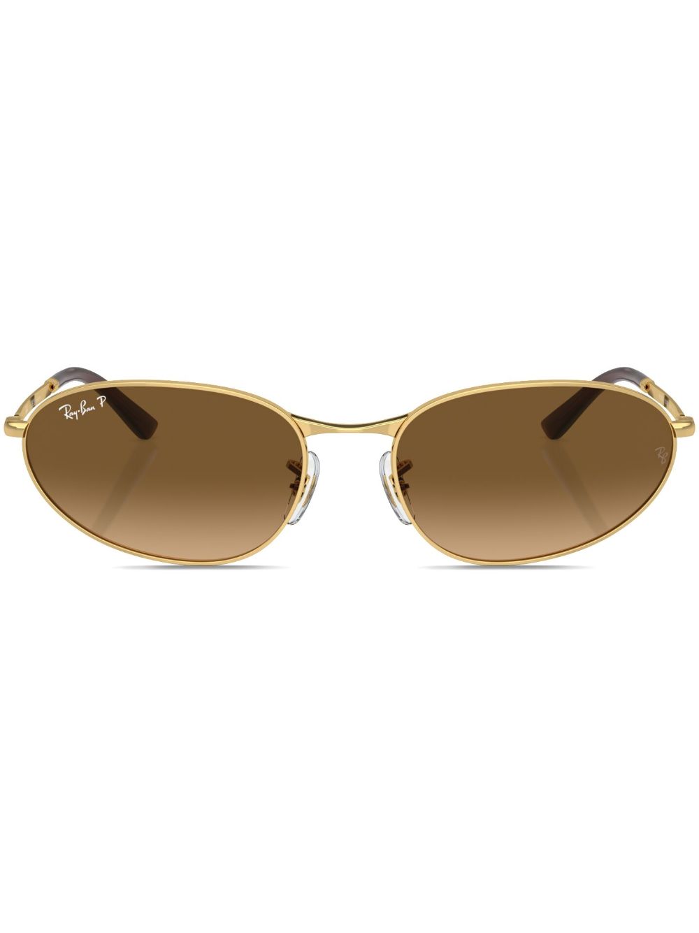Ray-Ban RB3734 椭圆形框太阳眼镜 - 金色