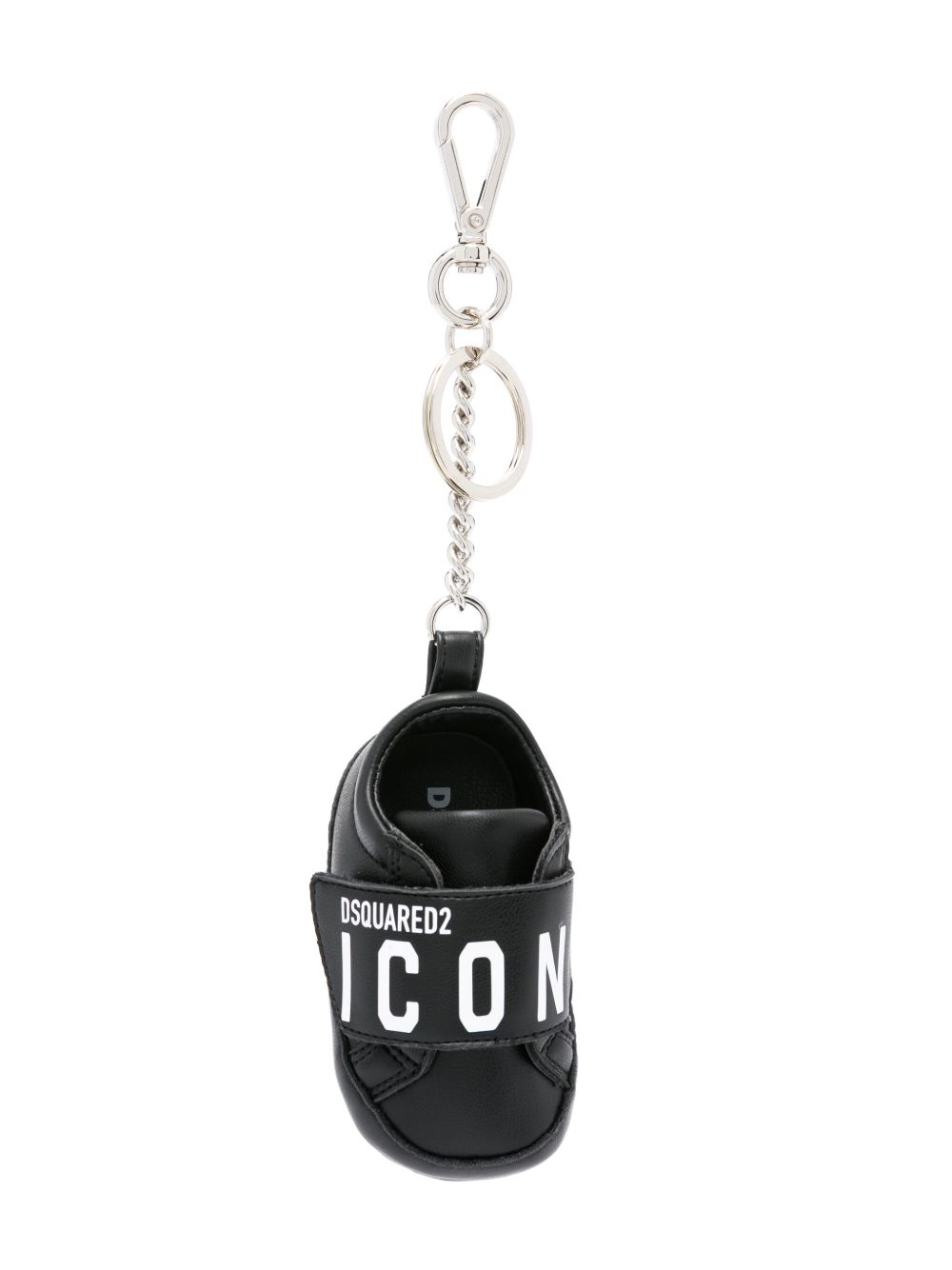 DSQUARED2 logo印花运动鞋造型钥匙扣 - 黑色