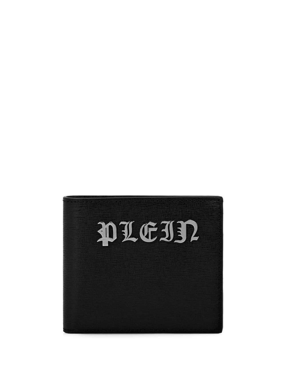 Philipp Plein logo皮质钱包 - 黑色