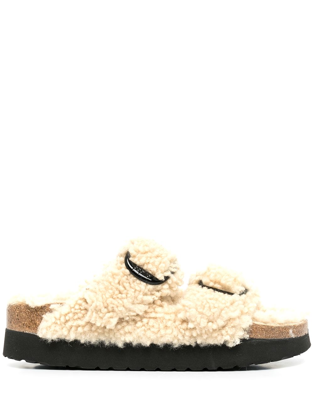 Birkenstock Arizona Big Buckle 皮毛一体拖鞋 - 中性色