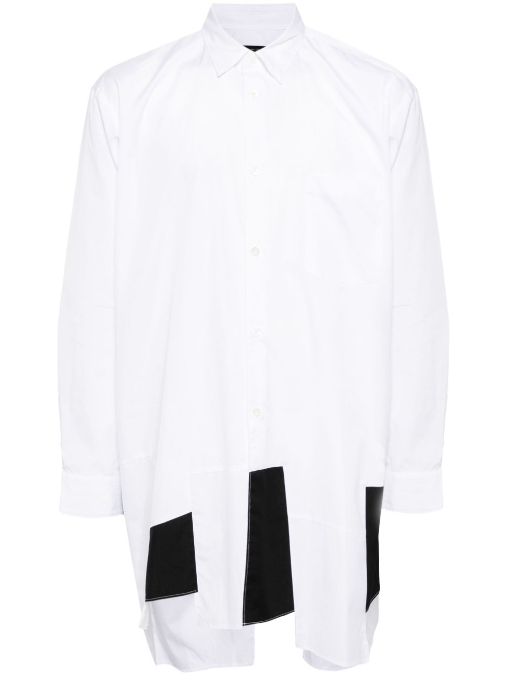 Comme des Garçons Homme Plus 不对称长袖衬衫 - 白色