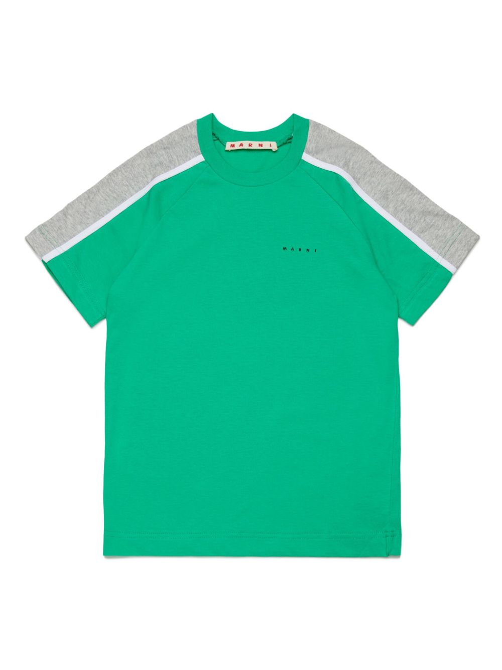 Marni Kids 拼色T恤 - 绿色