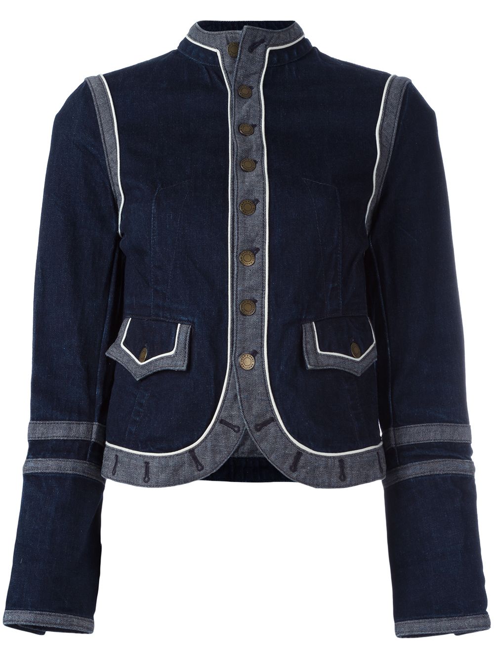 Jean Paul Gaultier Pre-Owned 古着修身牛仔夹克 - 蓝色