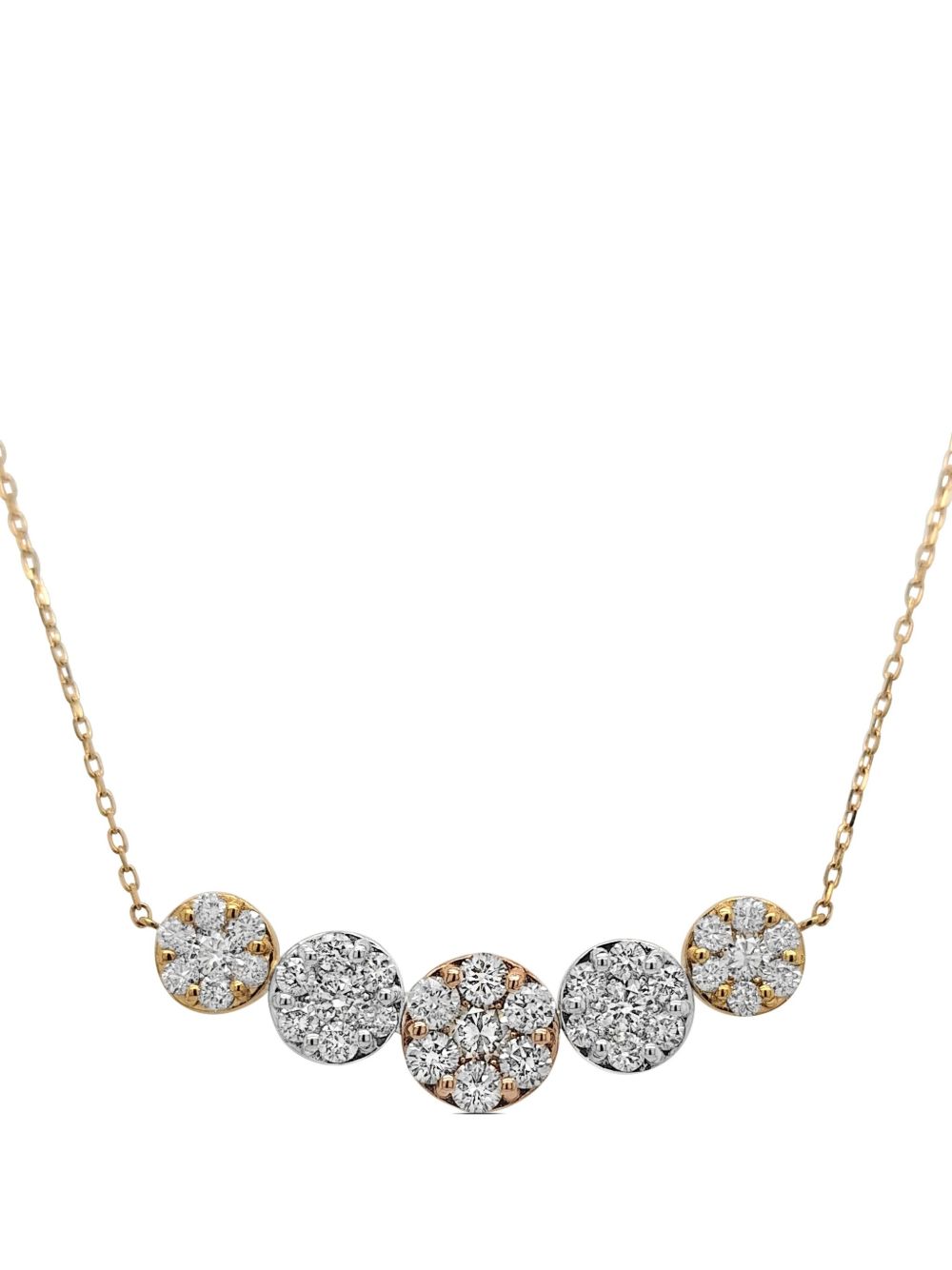 HYT Jewelry 18K黄金钻石吊饰项链 - 金色