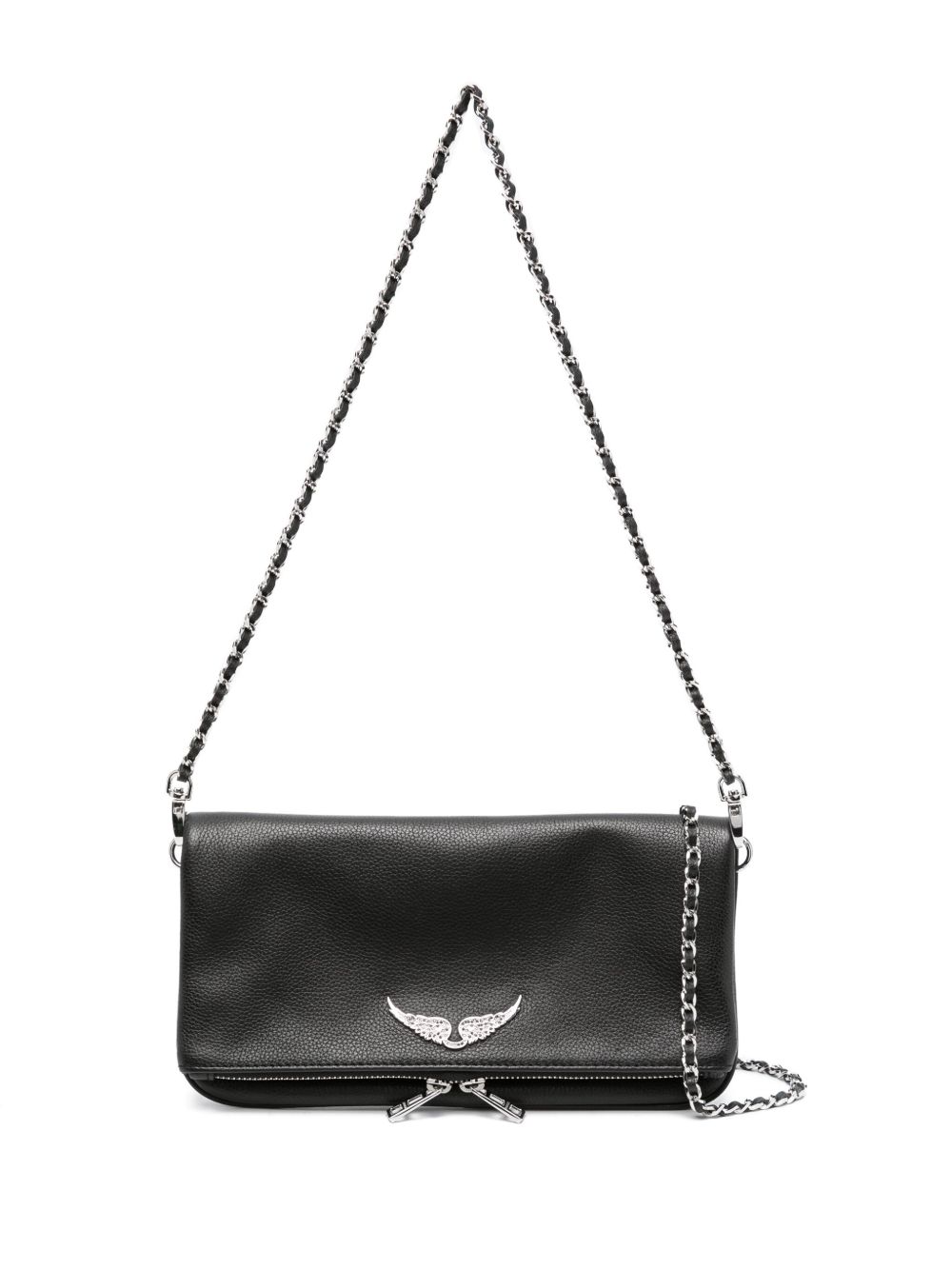 Zadig&Voltaire Rock 皮质斜挎包 - 黑色