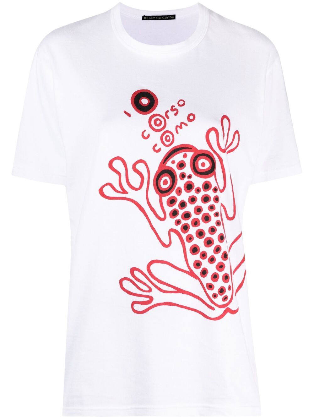 10 CORSO COMO 青蛙印花logo T恤 - 白色