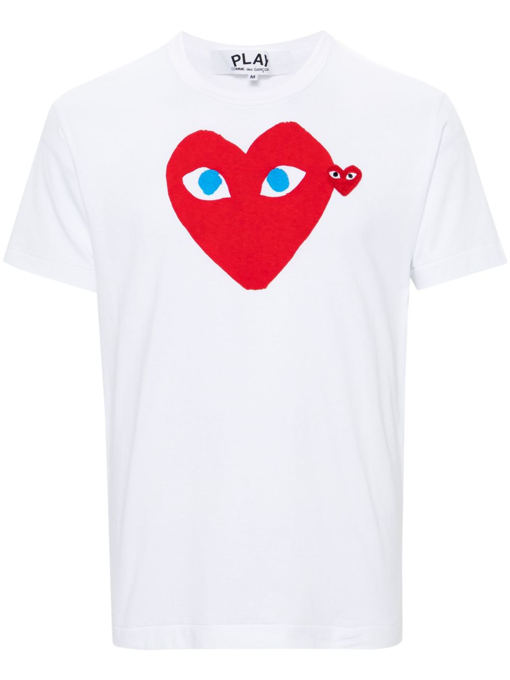 Comme Des Garçons Play Heart logo T恤 - 白色