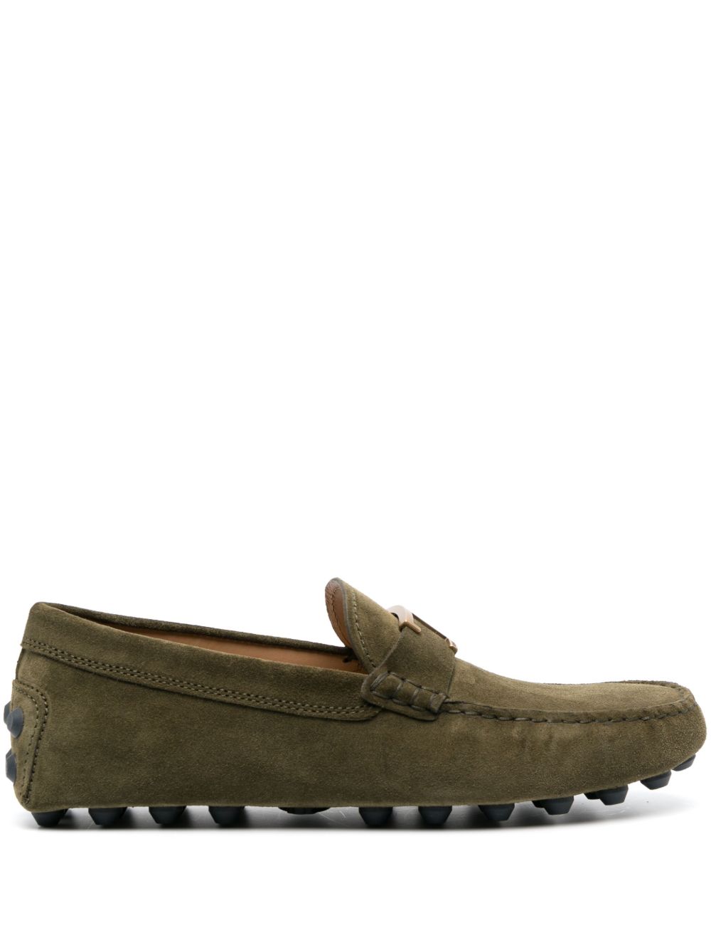 Tod's Gommino 绒面皮乐福鞋 - 绿色