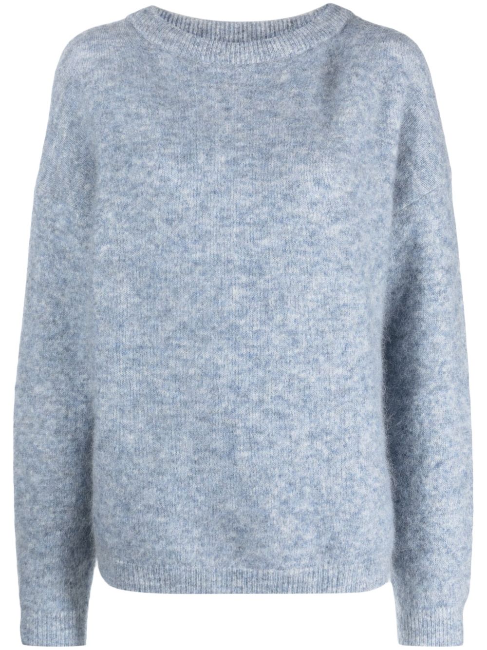 Acne Studios 一字领垮肩毛衣 - 蓝色