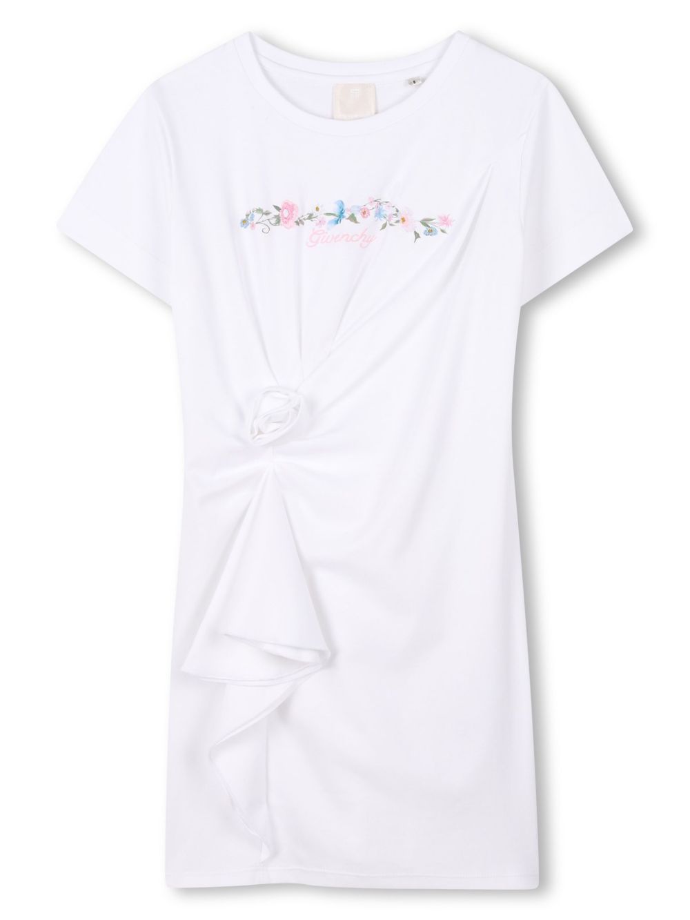 Givenchy Kids logo T恤式连衣裙 - 白色