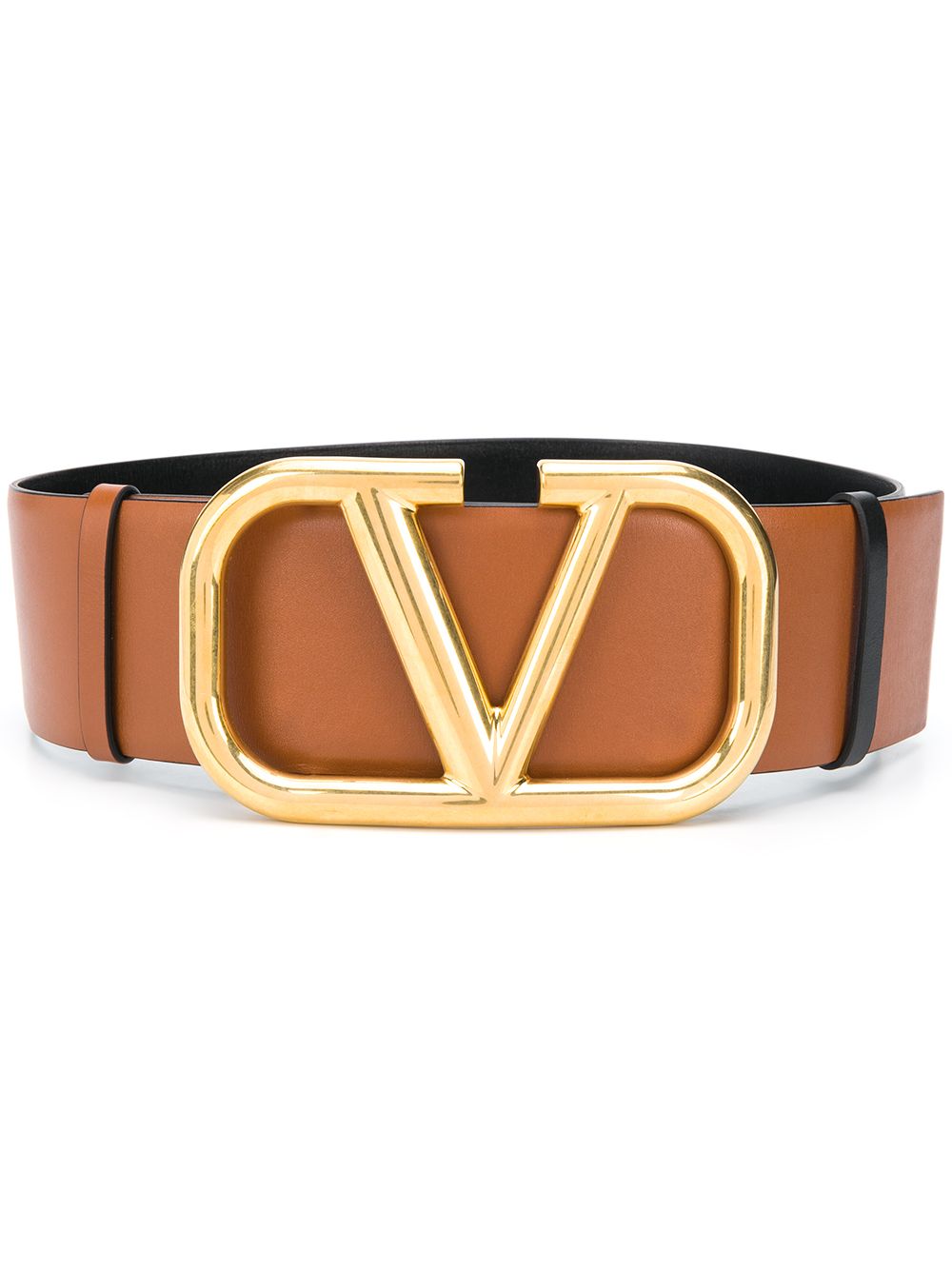 Valentino Garavani VLogo Signature 双面腰带（70毫米） - 褐色
