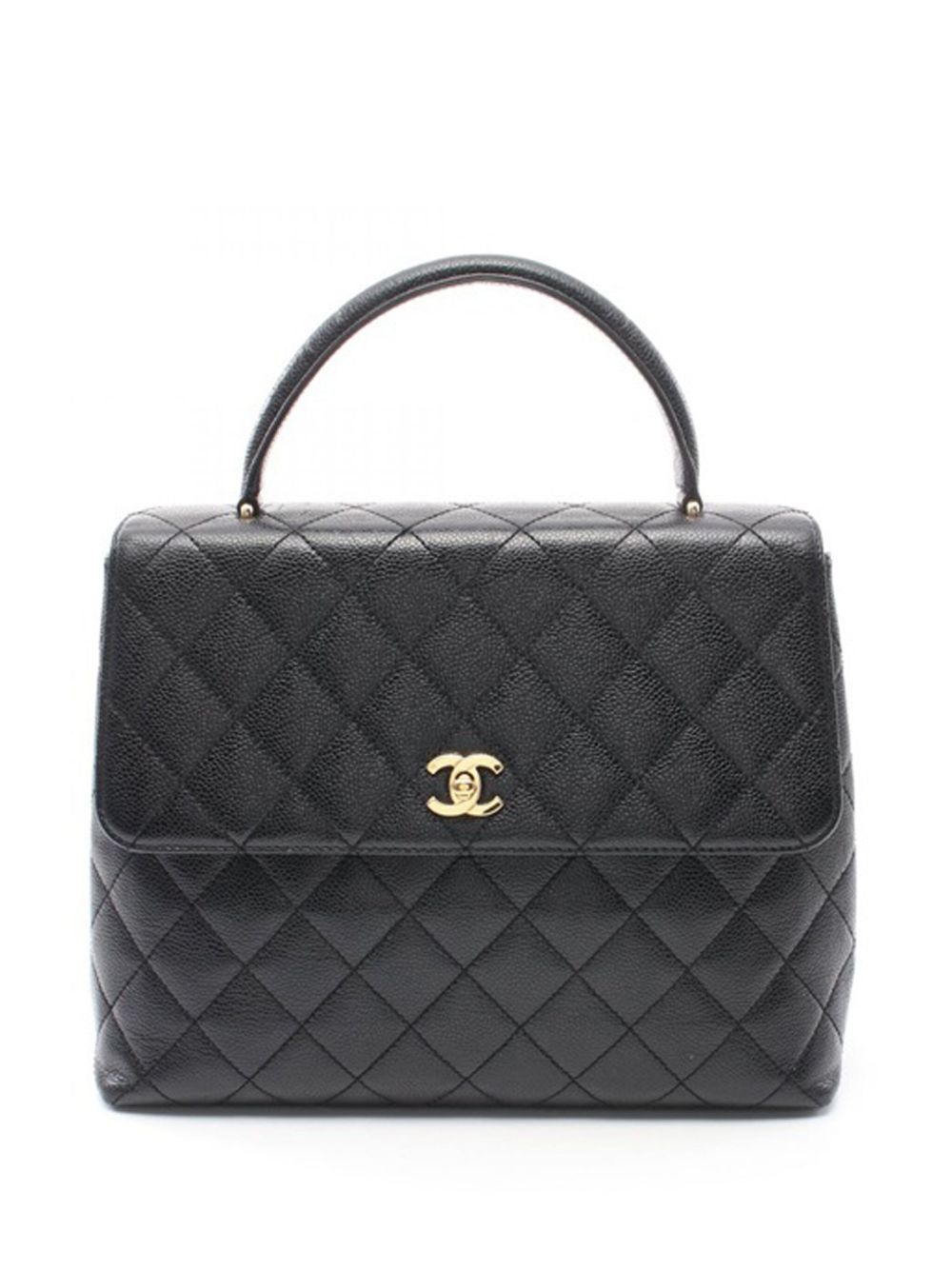 CHANEL Pre-Owned Caviar Kelly Top Handle Bag 手提包（2000-2002年典藏款） - 黑色