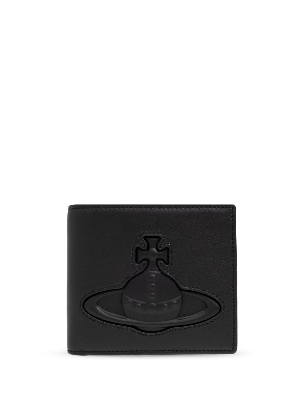 Vivienne Westwood 土星logo钱包 - 黑色