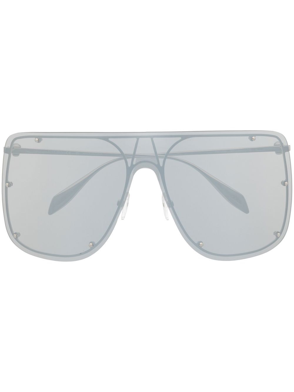 Alexander McQueen Eyewear 亚历山大·麦昆 超大无框设计飞行员太阳眼镜 - 银色