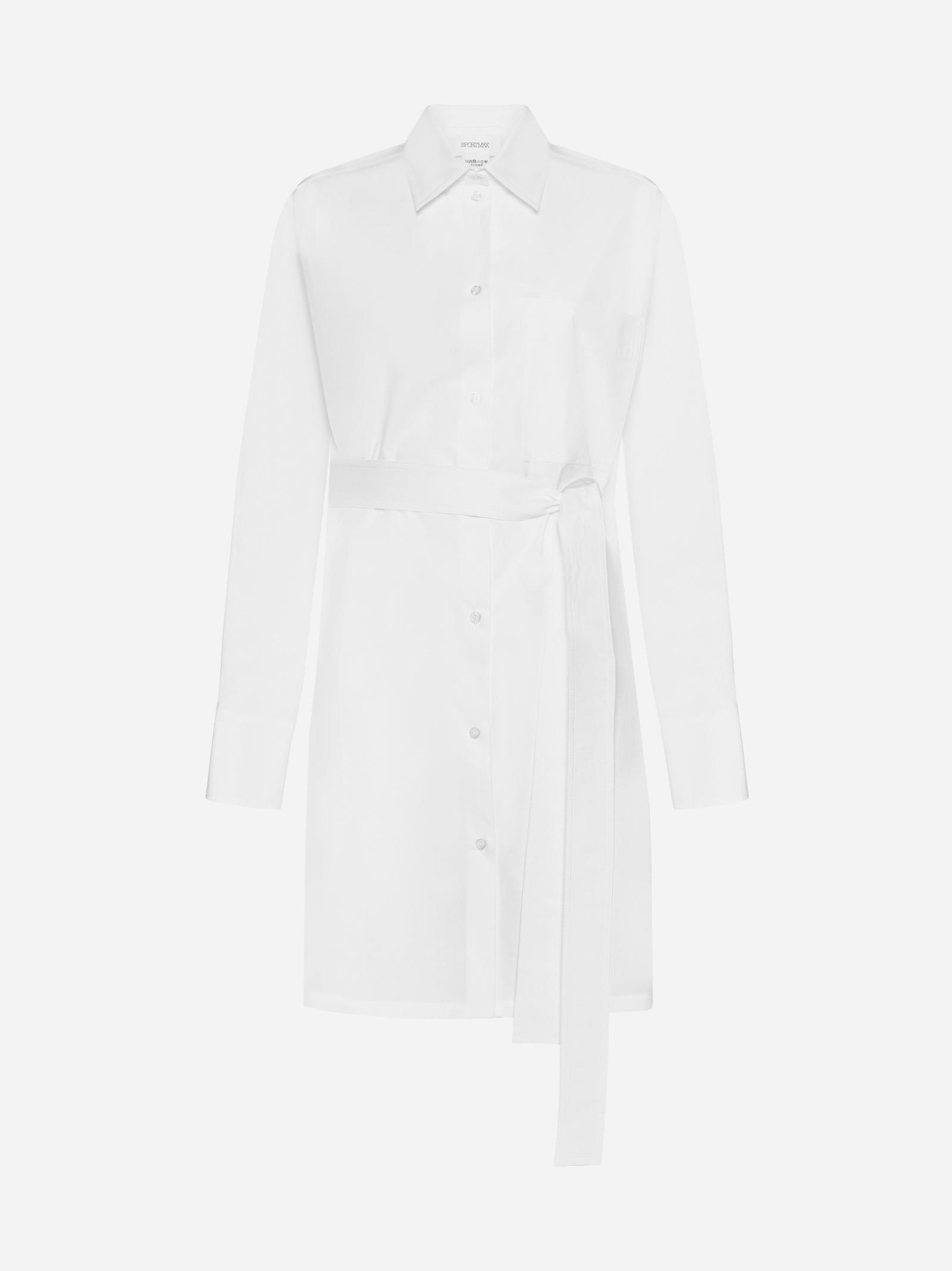 SportMax威廉 棉混纺衬衫裙