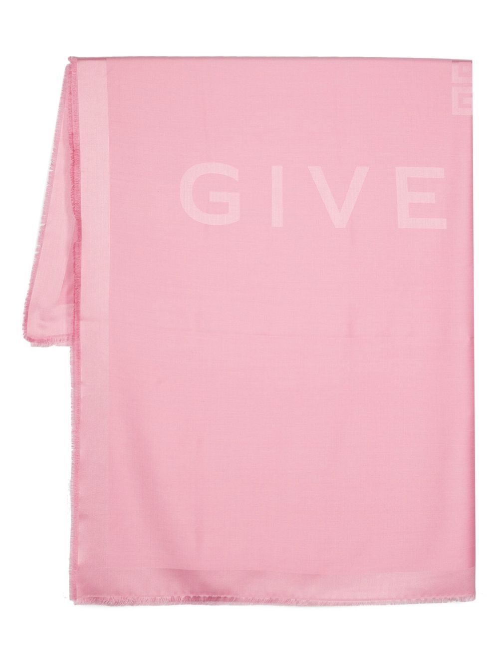 Givenchy logo印花围巾 - 粉色