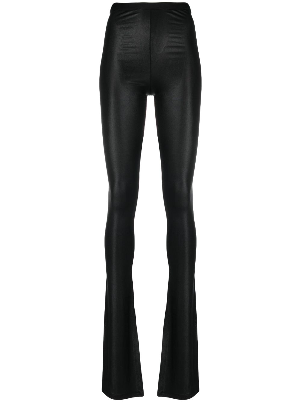 Rick Owens Lilies 侧边开衩喇叭裤 - 黑色