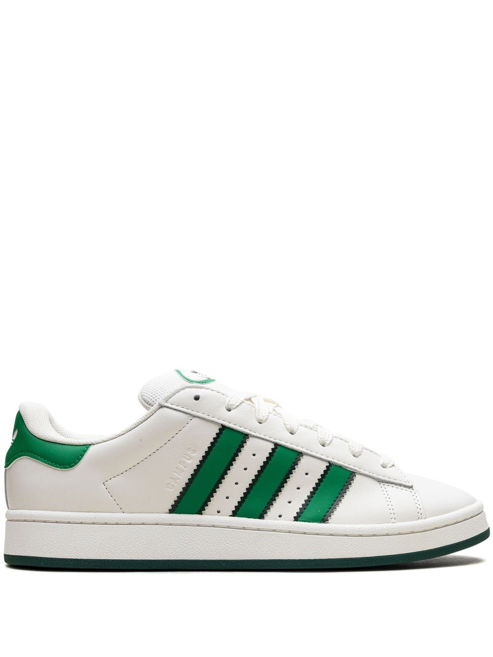adidas Campus 00年代风格皮质运动鞋 - 白色