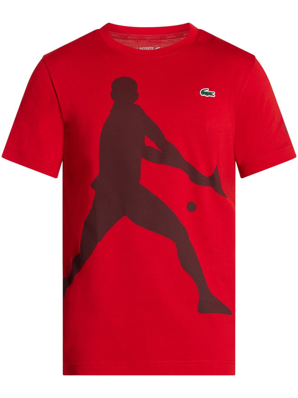 Lacoste x Novak Djokovic 图案印花T恤 - 红色
