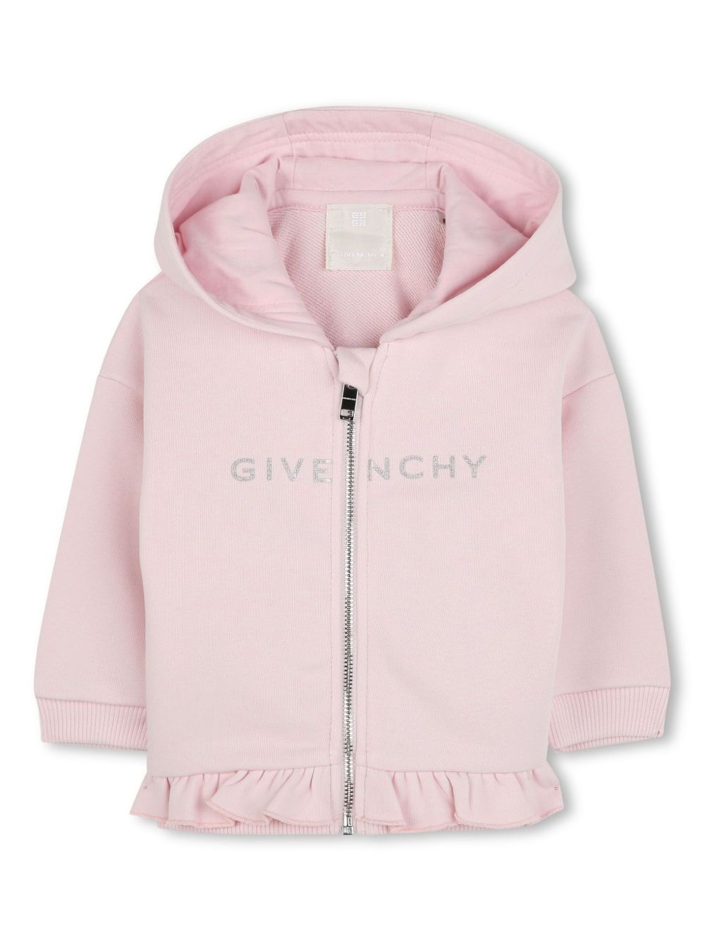 Givenchy Kids logo印花连帽衫 - 粉色