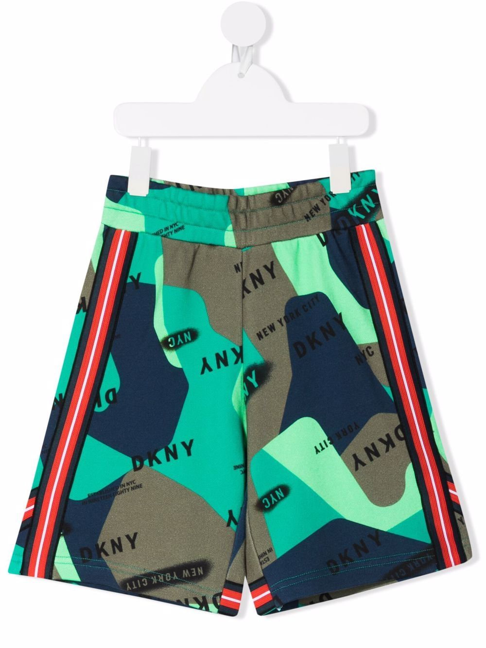 Dkny Kids 迷彩印花泳裤 - 绿色