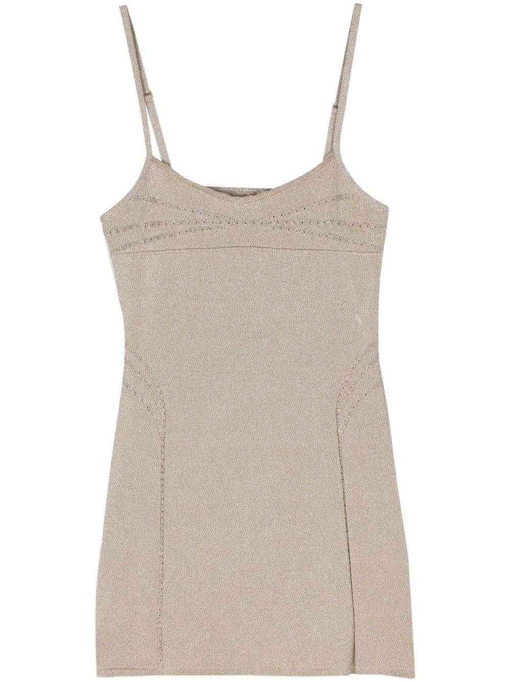 Jacquemus La Robe Fiesta 亮片金葱迷你连衣裙 - 金色