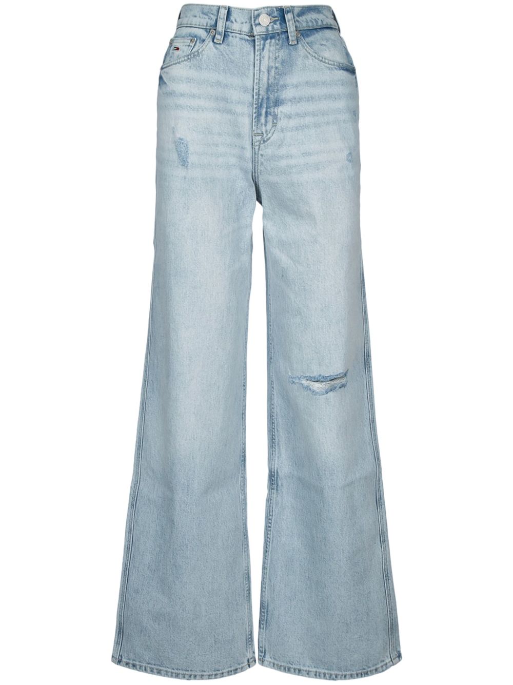 Tommy Jeans 仿旧阔腿牛仔裤 - 蓝色