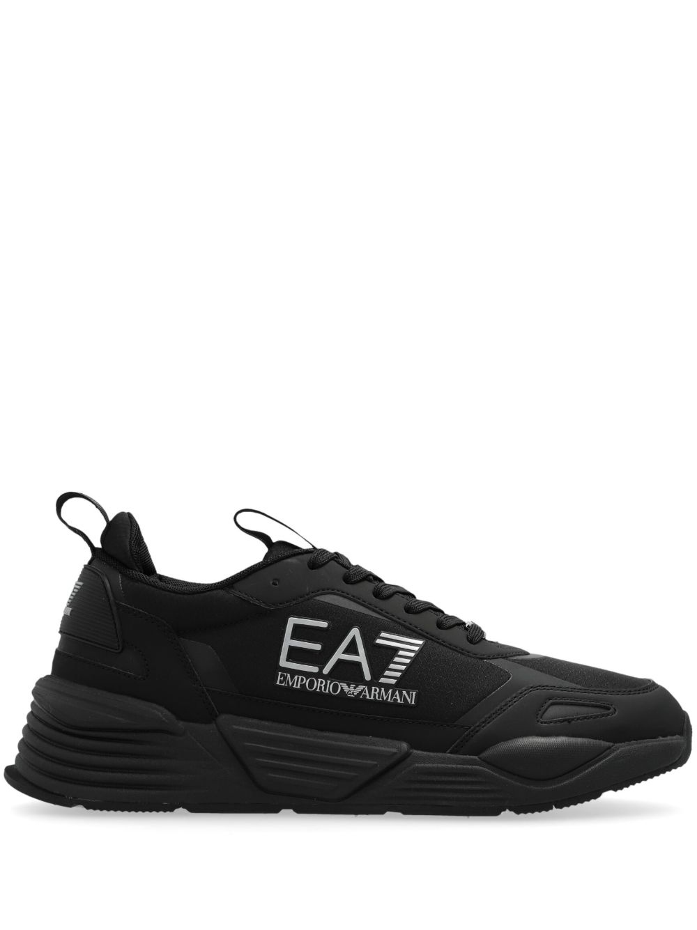 Ea7 Emporio Armani 系带低帮运动鞋 - 黑色