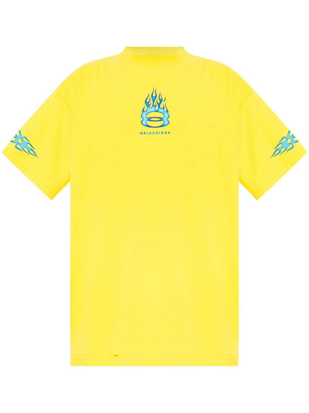 Balenciaga logo印花棉T恤 - 黄色
