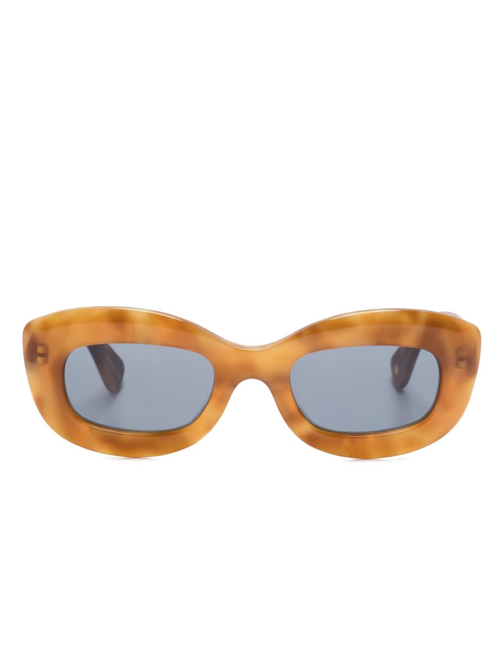 Garrett Leight Dolores 圆框太阳眼镜 - 褐色