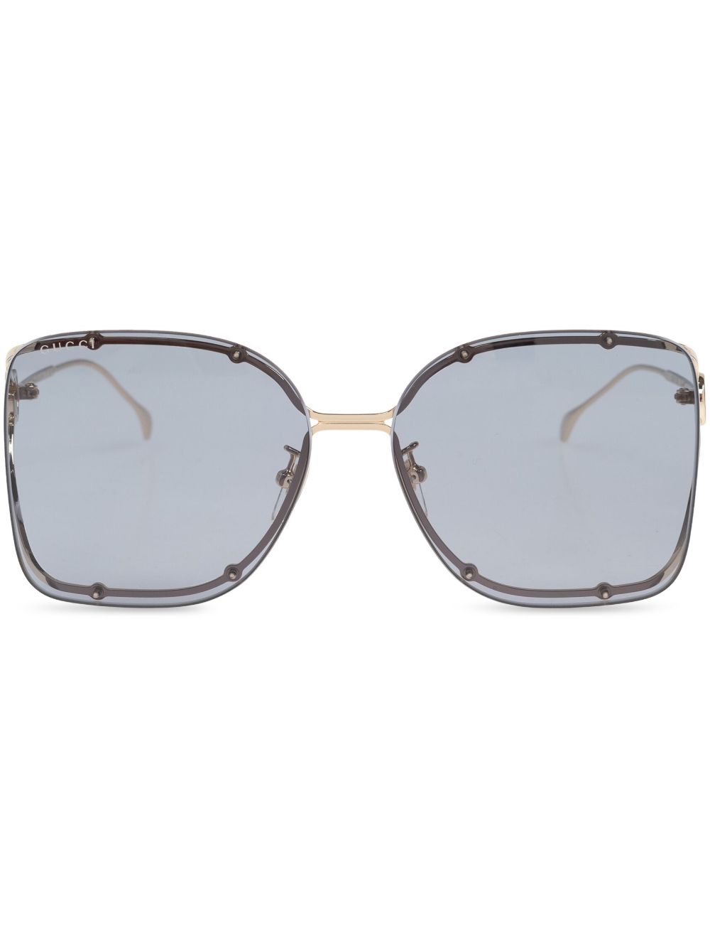 Gucci Eyewear 方框太阳眼镜 - 金色