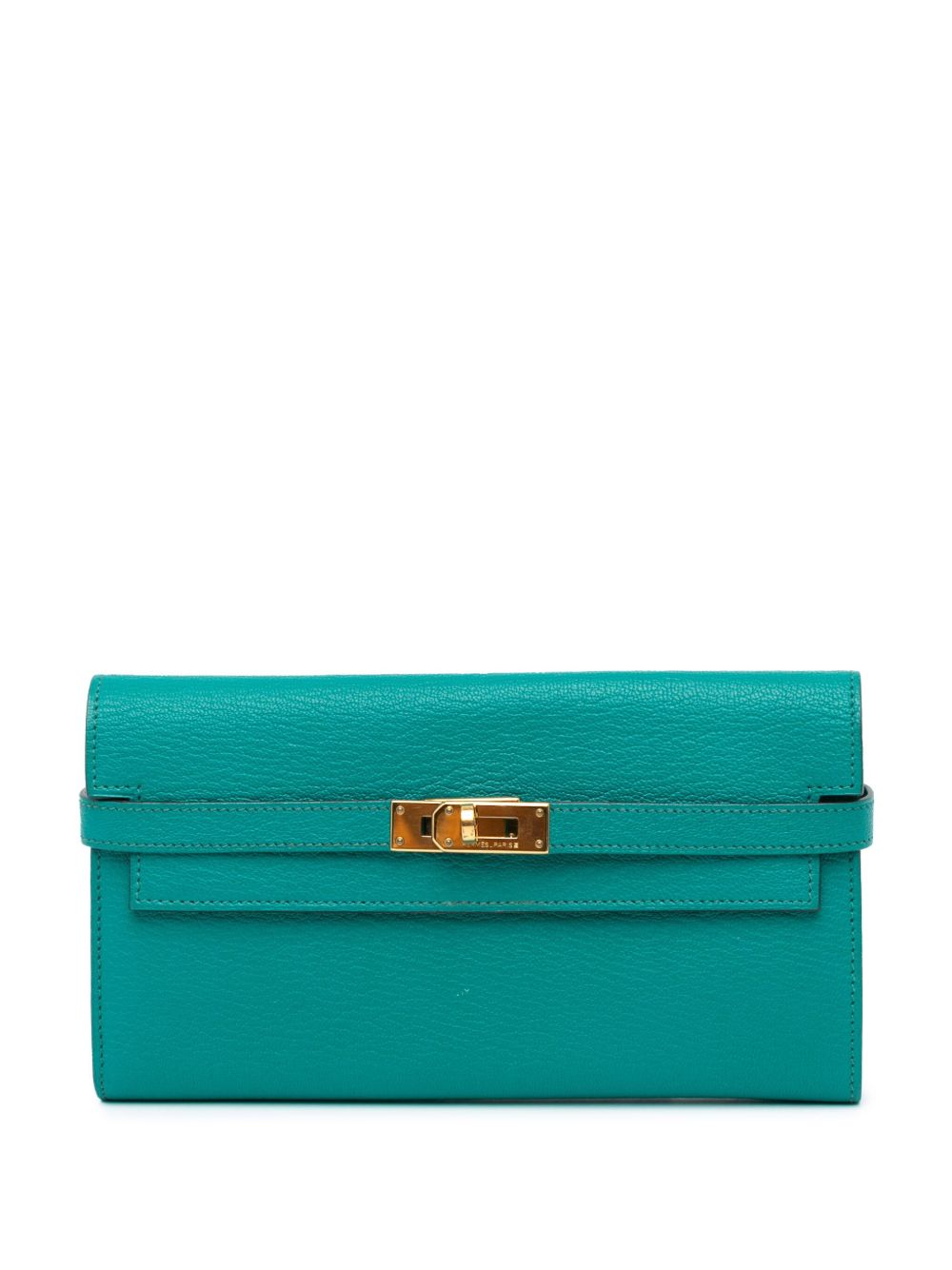 Hermès Pre-Owned Chevre Mysore Kelly ue 长款钱包（2010-2024年典藏款） - 蓝色