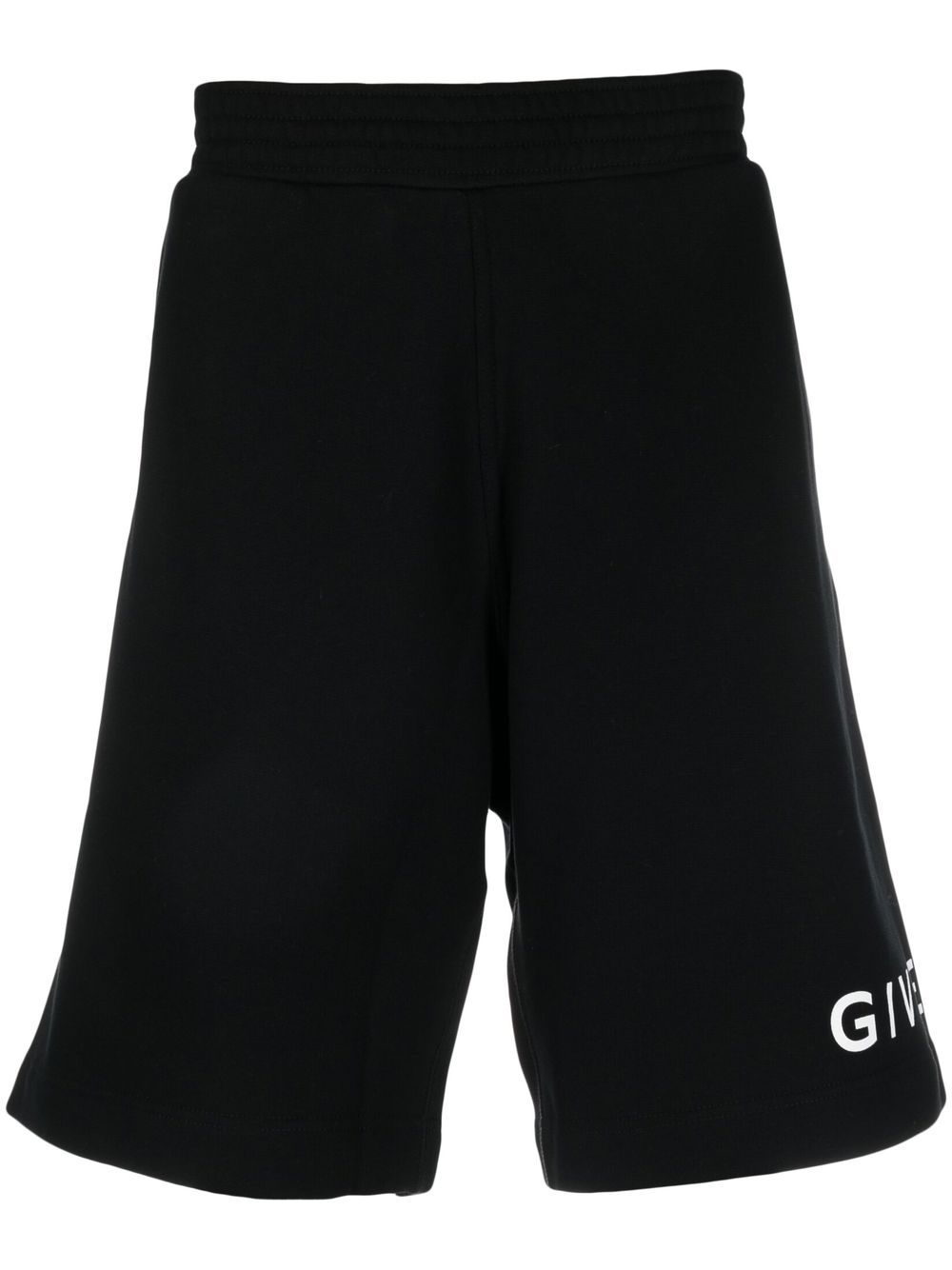 Givenchy logo印花运动短裤 - 黑色