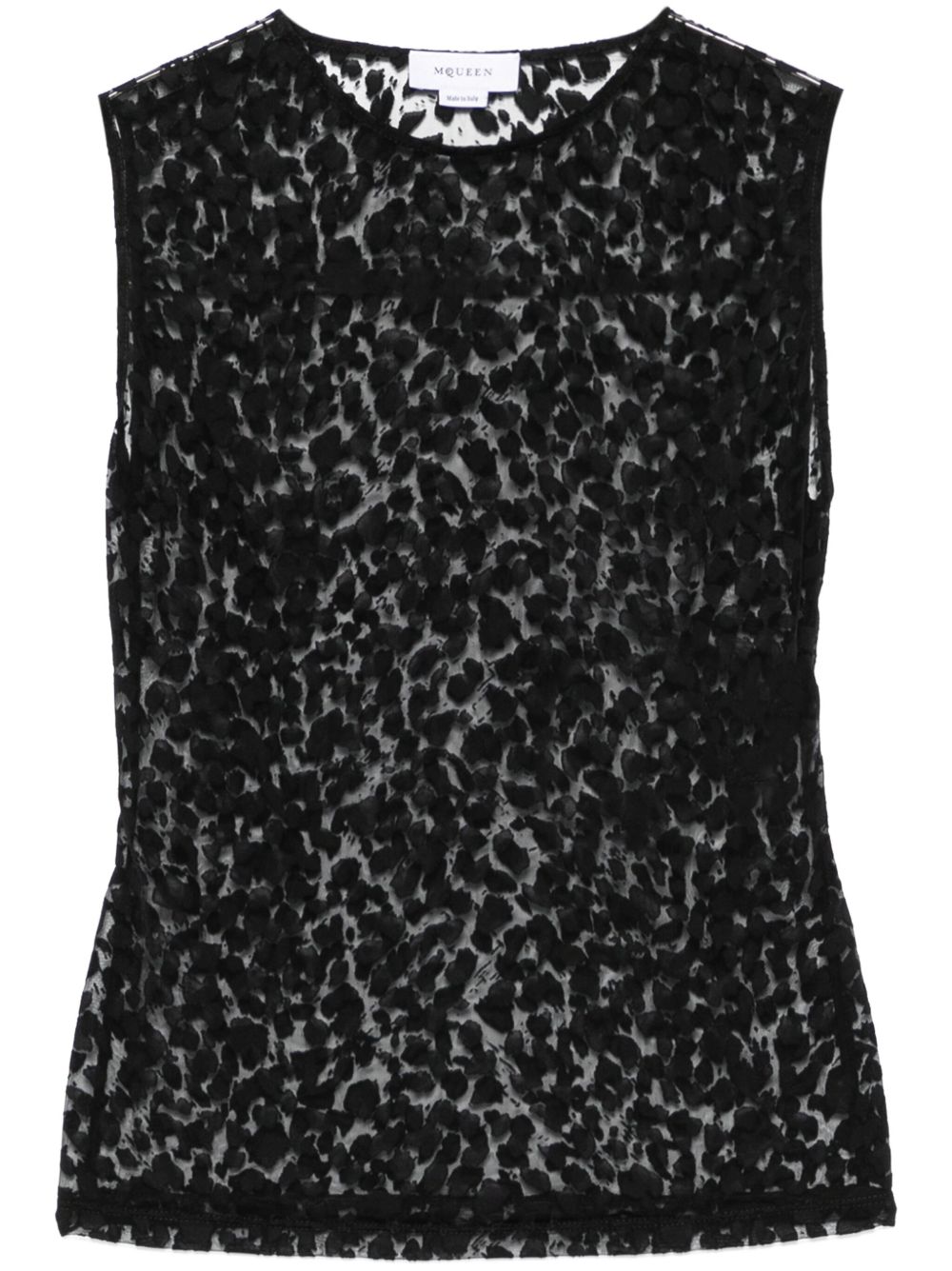 Alexander McQueen 豹纹上衣 - 黑色