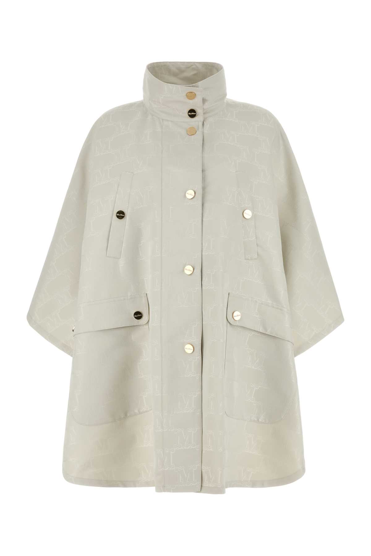 Max Mara 粉笔白提花斗篷