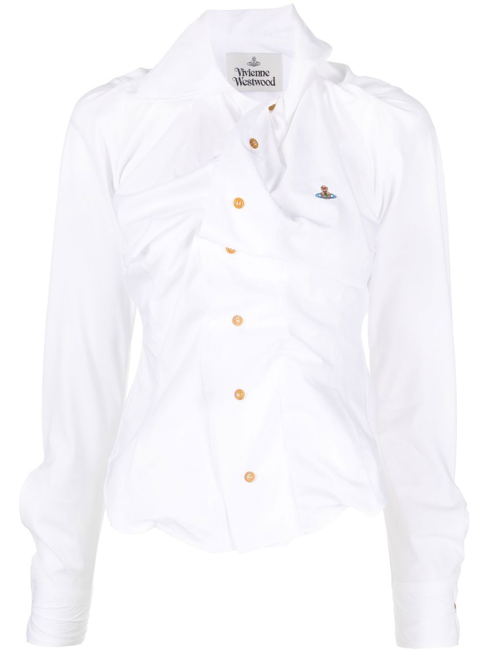 Vivienne Westwood 土星logo长袖衬衫 - 白色
