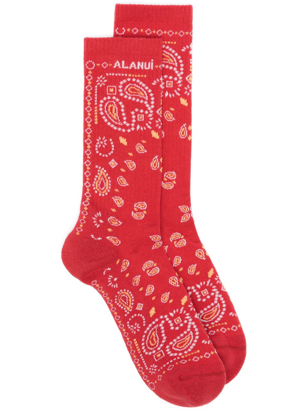 Alanui Bandana 针织袜 - 红色