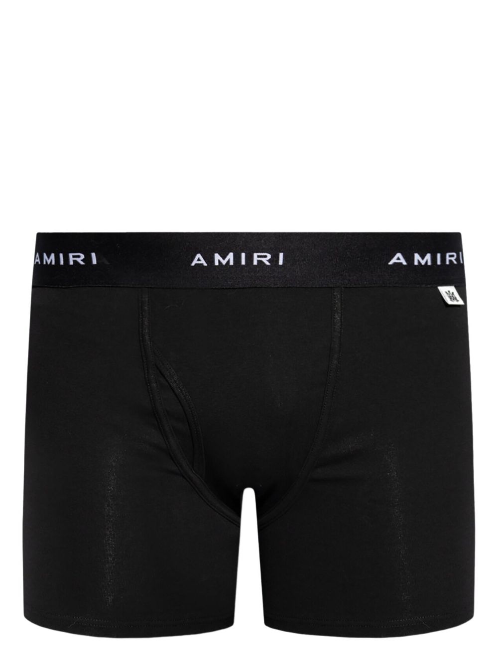 AMIRI logo腰边棉四角裤 - 黑色
