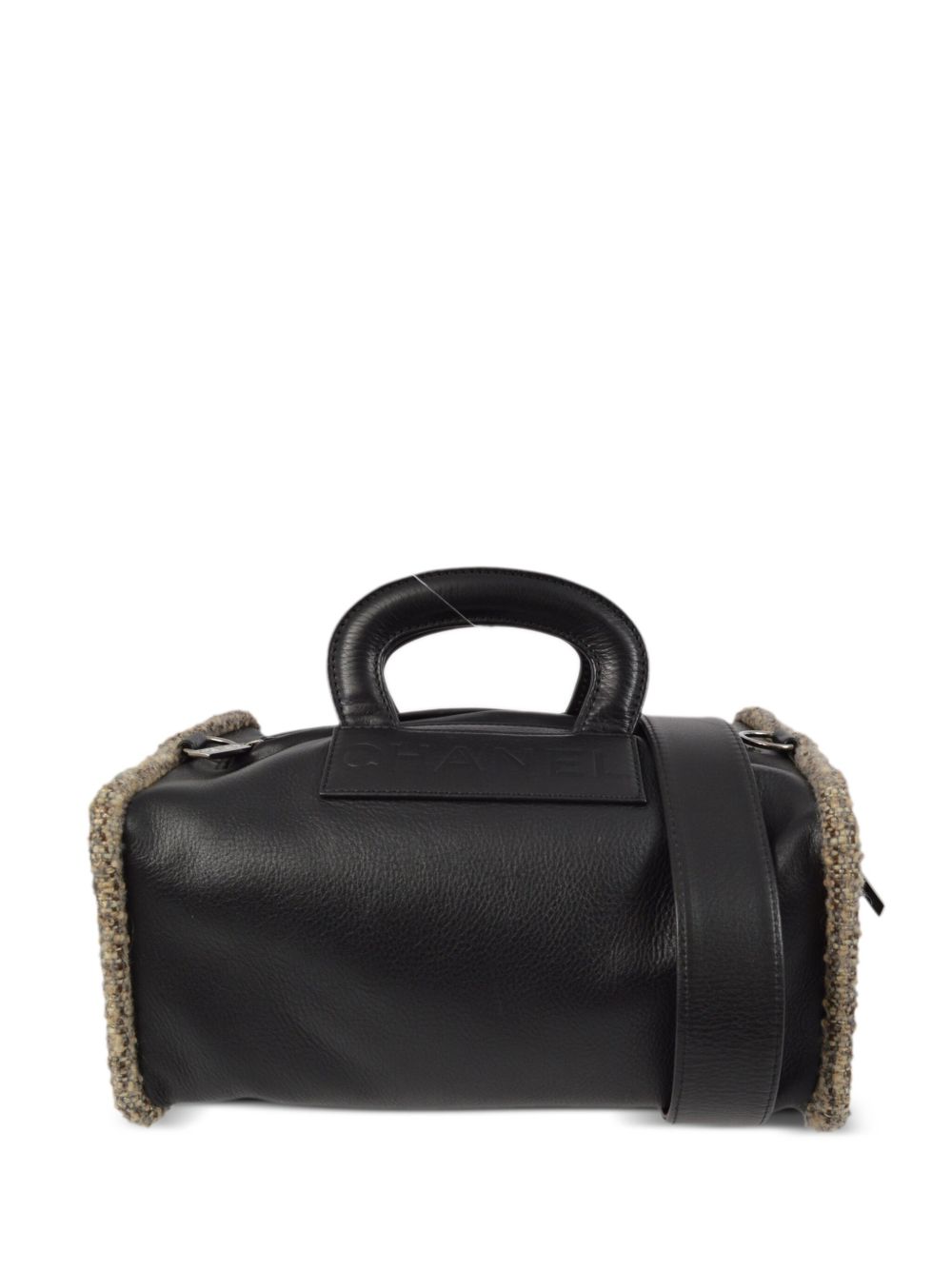 CHANEL Pre-Owned 两用皮质手提包（2003年典藏款） - 黑色