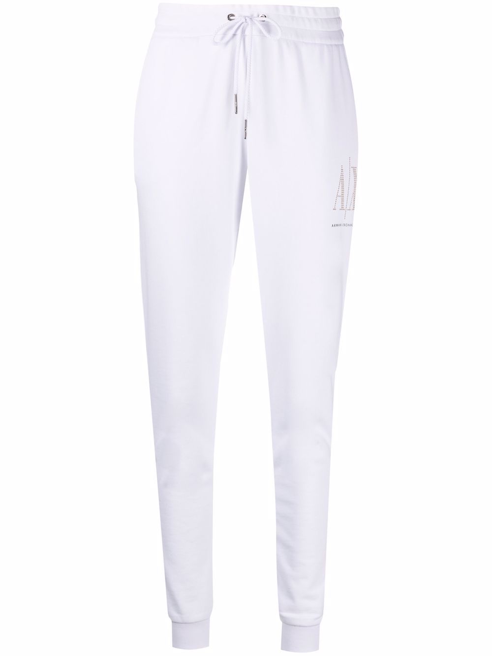 Armani Exchange logo缀饰运动裤 - 白色